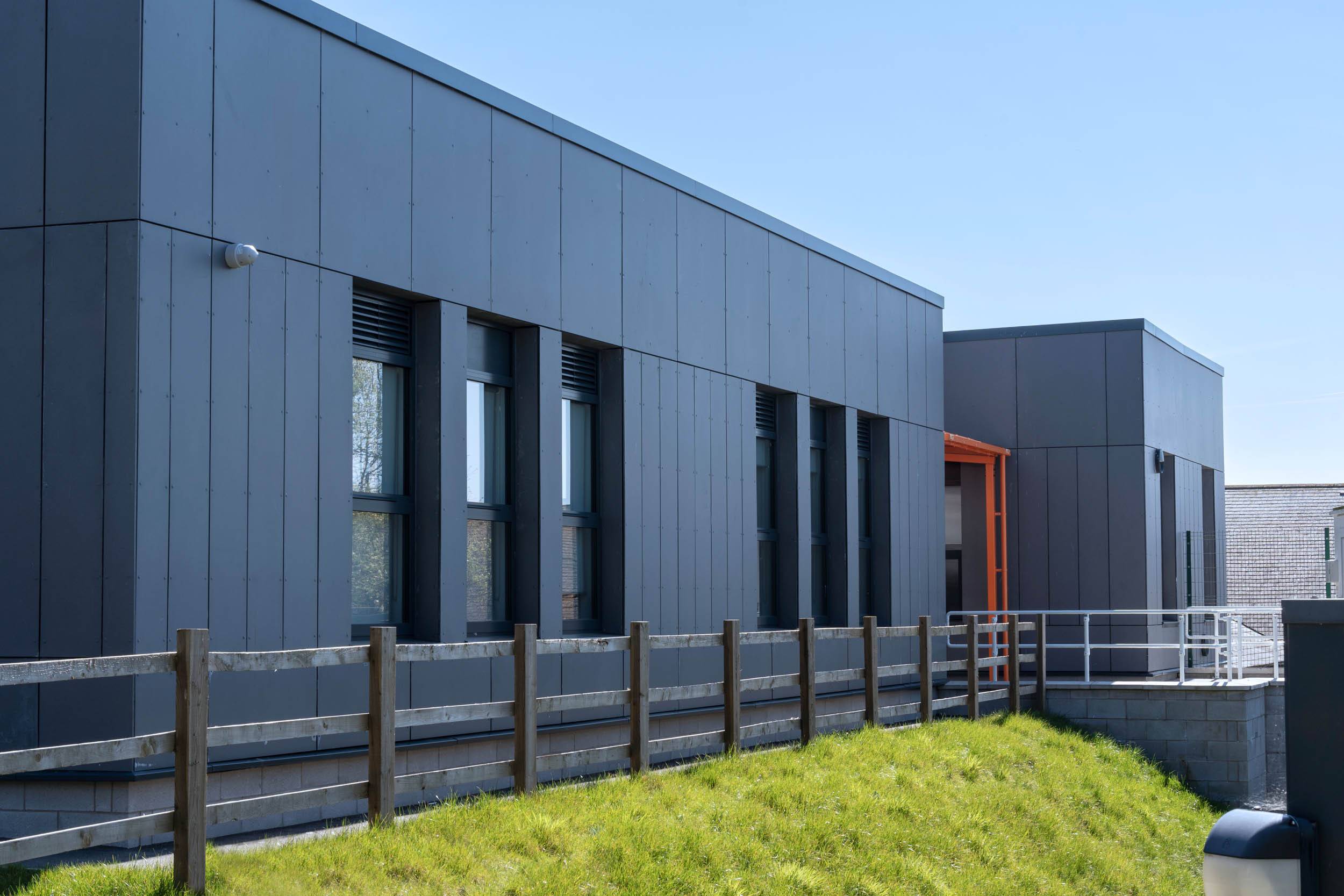 Front facade of new Bodmin College building